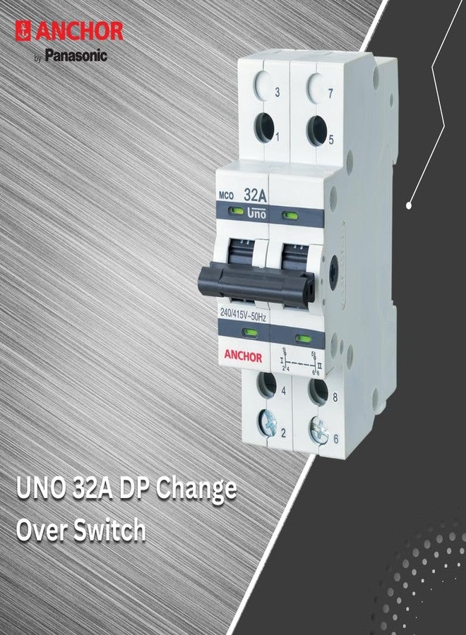 Anchor by Panasonic 98082 UNO Series 32 Ampere Dual Pole Change Over Switch Circuit Breaker Safe Reliable Protection - Image 5